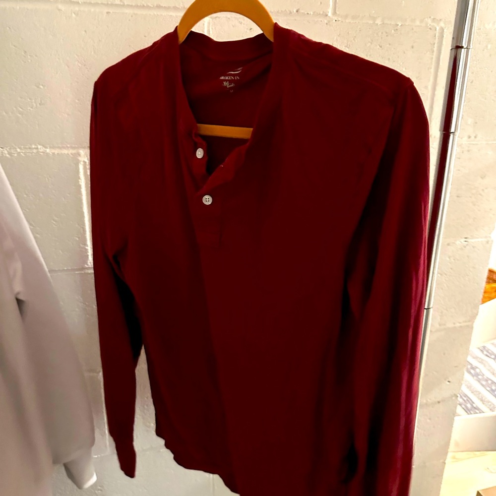 J. Crew Red Long Sleeve Tees
